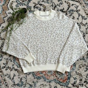 Leopard Print Crewneck Sweater from Abercrombie
